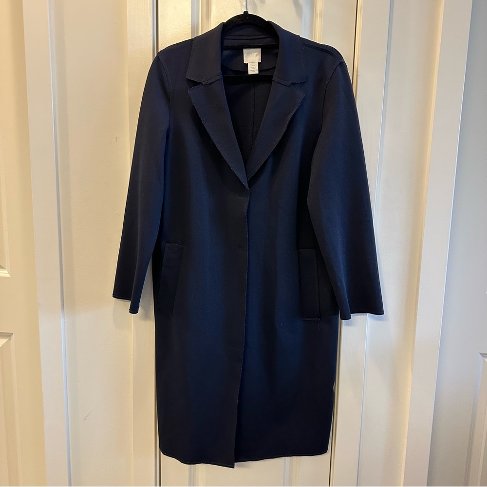 H&M navy trench coat